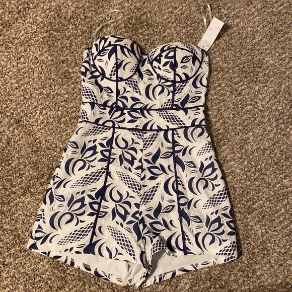 Pants - Saratoga sundress navy/white romper.